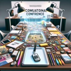 Smycz do kluczy z etui jako gadżet na targi i konferencje