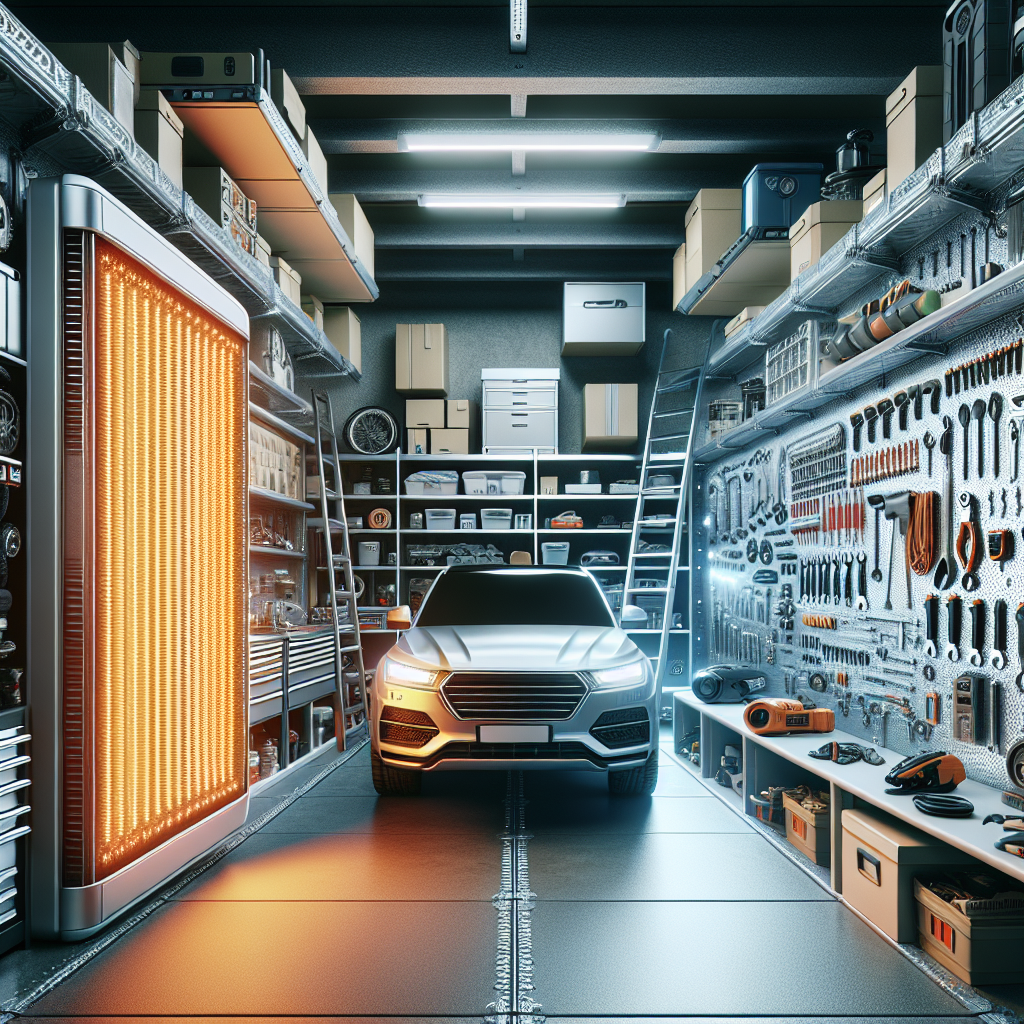 Ogrzewanie garażu za pomocą panelu grzewczego na podczerwień